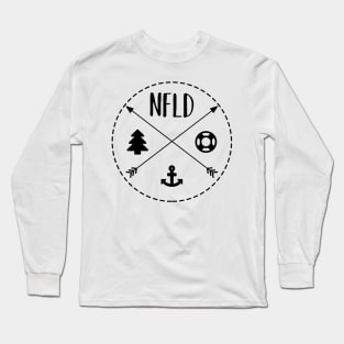 Newfoundland Minimalistic Design || Newfoundland and Labrador || Gifts || Souvenirs || Clothing Long Sleeve T-Shirt